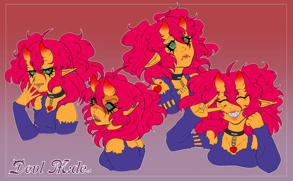 Love Demon Character Expressions
